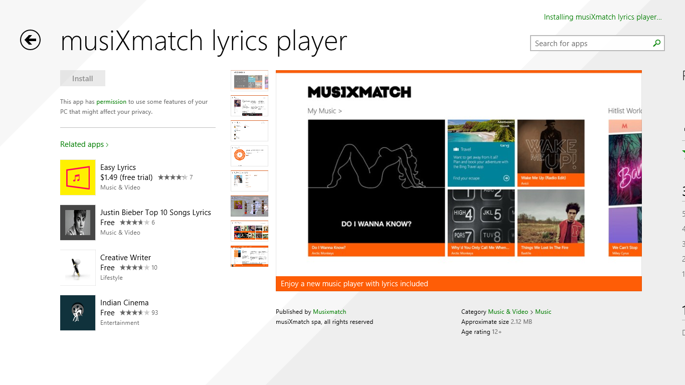 Download Musixmatch For Windows Phone